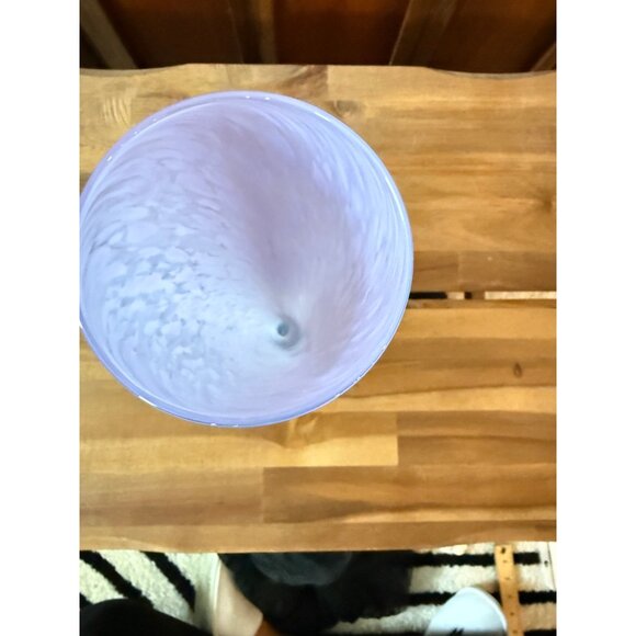 Vtg. Hand-Blown Unique Swirl Design Glass Union Station Type Retro Glass - Picture 5 of 9